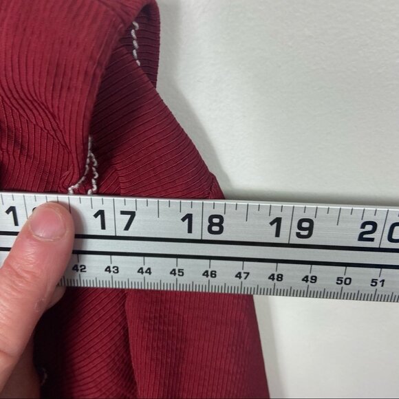 Revolve Tularosa Heather Blouse Burgundy Red Ruffle Womens Size Small Bohemian S - Picture 12 of 15